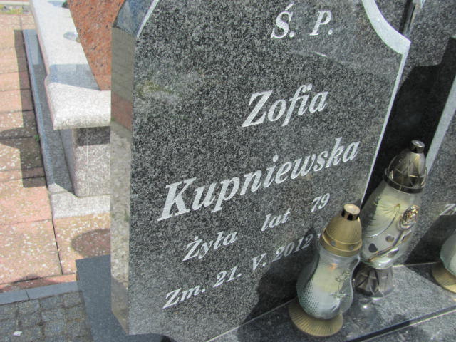 Zofia Ewelina Kupniewska 1933 Sierpc kom. - Grobonet - Wyszukiwarka osób pochowanych